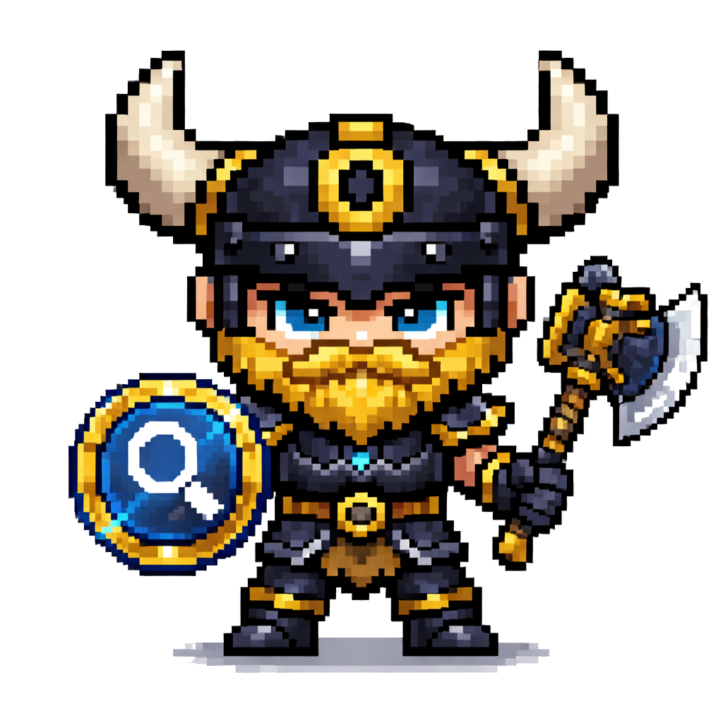 Vikingo mascot standing guard